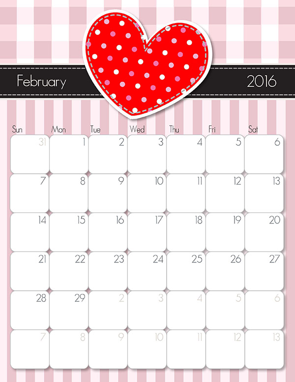 2013 february printable calendar