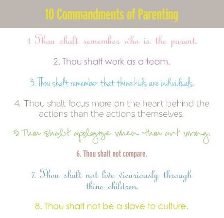10 Commandments of Parenting