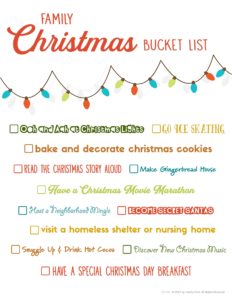 christmas bucket list